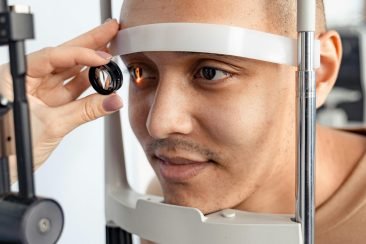 Examen visual a paciente